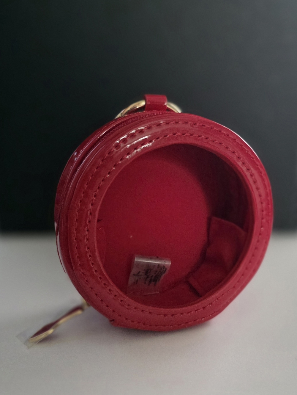 Christian Louboutin Red Patent Zip Around Foundation Compact Carrying Case Charm - Picture 4 of 16